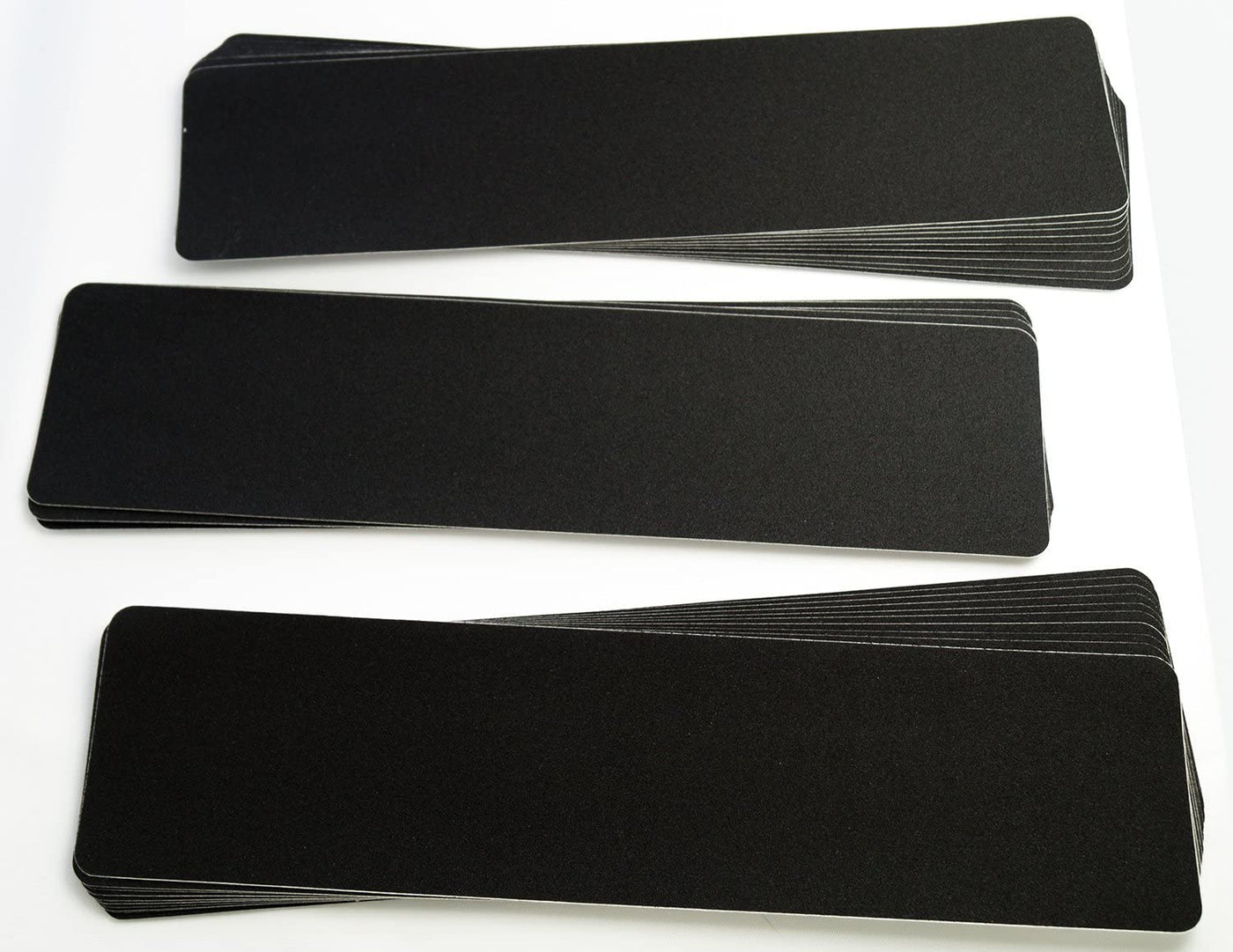 Non-Slip Pre-Cut Stair Treads – 6” x 24” – 80 Grit, Black Adhesive Backing