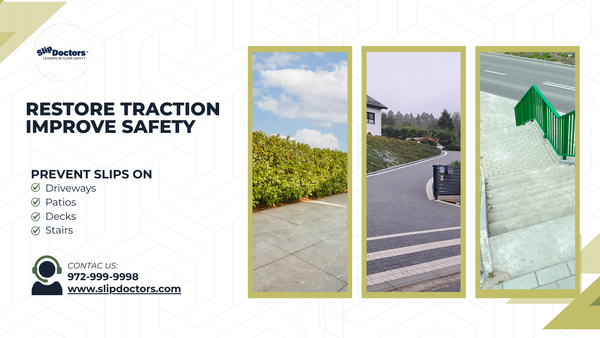 How to Prevent Slips on Driveways, Patios, and Decks