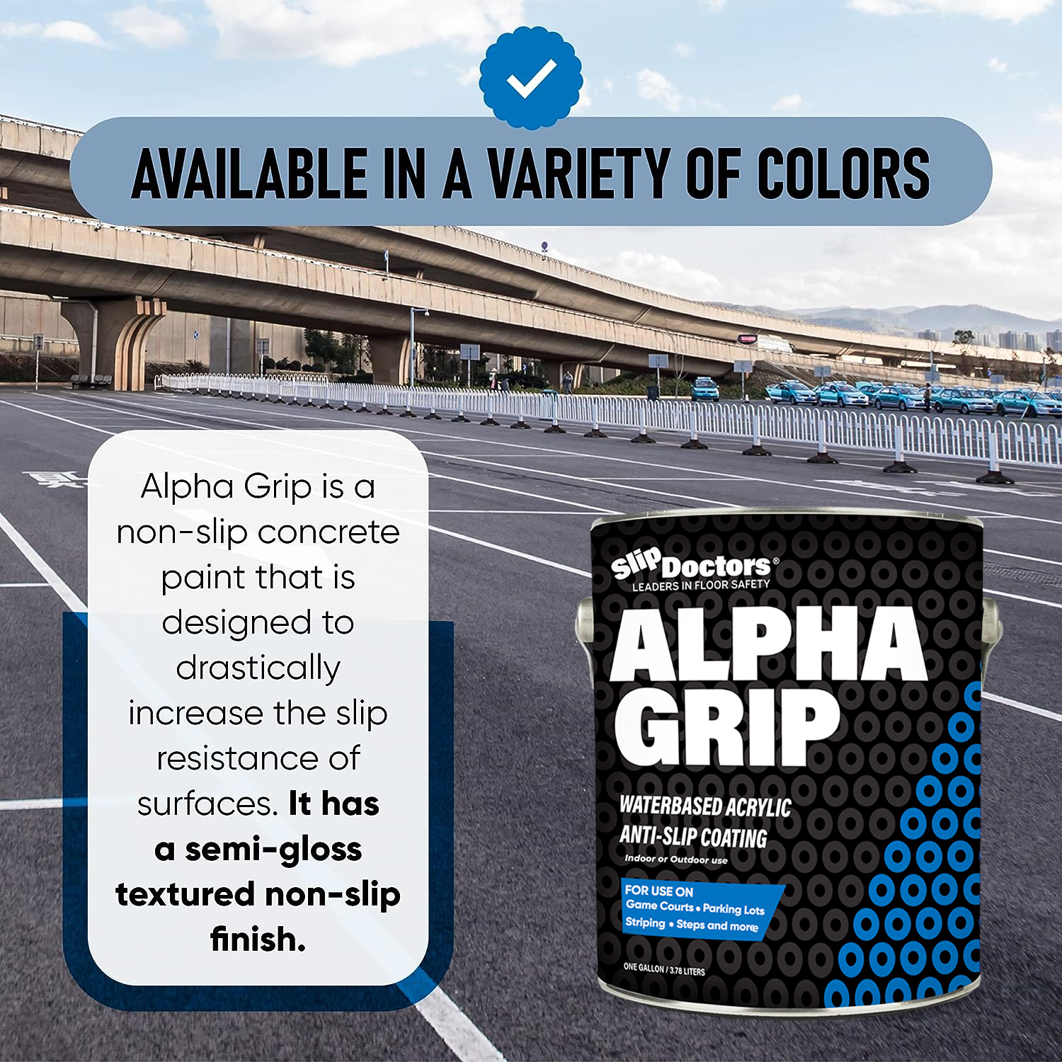 Alpha Grip Eco Friendly Waterborne Non Slip Floor Paint