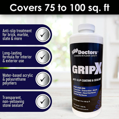 GripX Non-Slip Sealer and Coating for Concrete and Stone