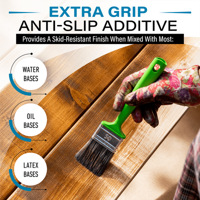 Extra Grip Clear - Non-Skid Clear Additive for Solvent & Water-Based Clear Coatings & Paints
