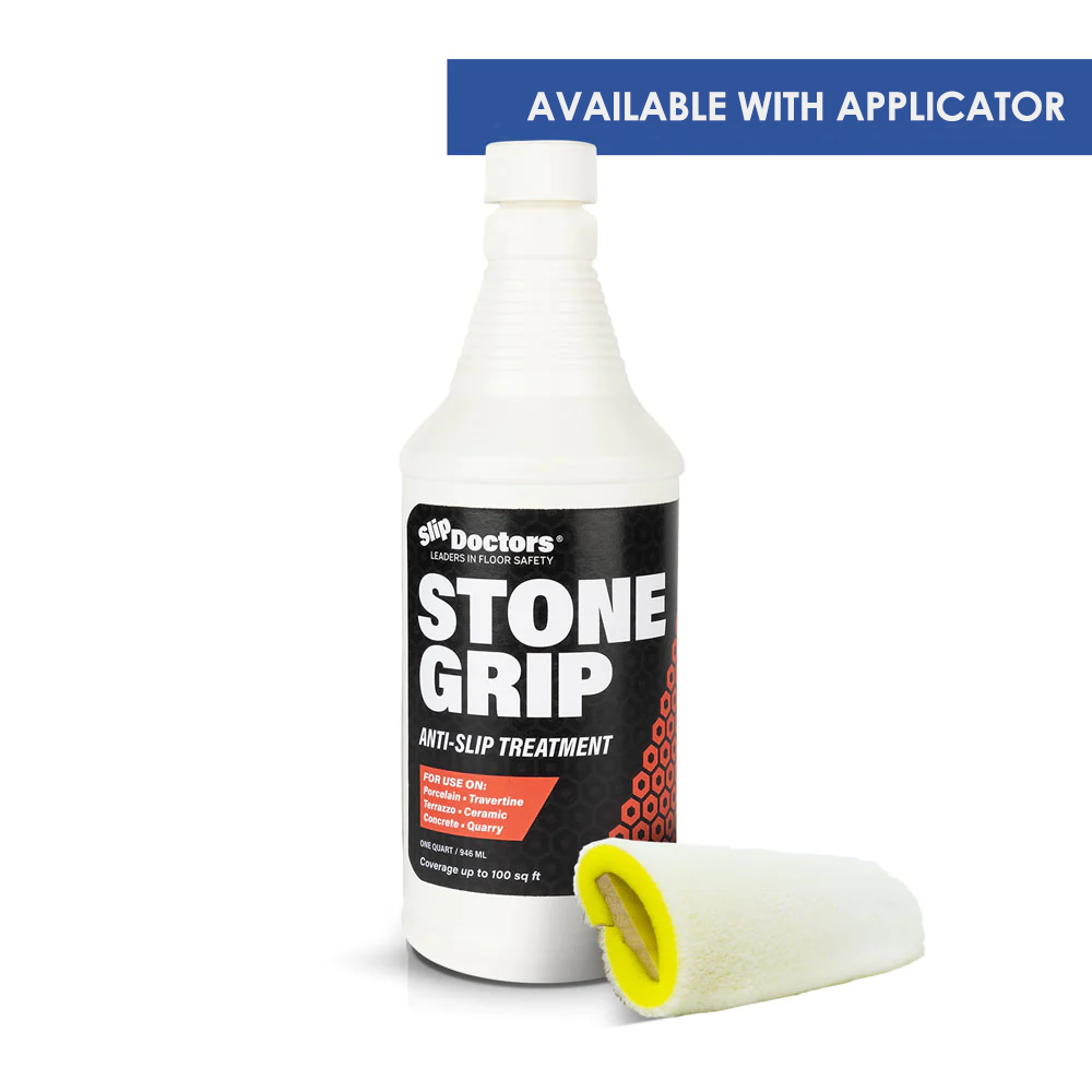 Stone Grip Industrial (Quart) Non-Slip Floor Treatment for Tile and Stone  to Prevent Slippery Floors. Indoor/Outdoor, Residential/Commercial, Works  in Minutes for Increased Traction - Health And Personal Care 