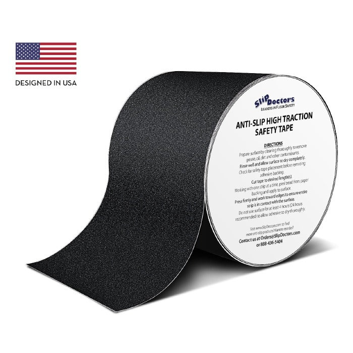 Black Anti-Slip Adhesive Traction Tape for Floors and Steps
