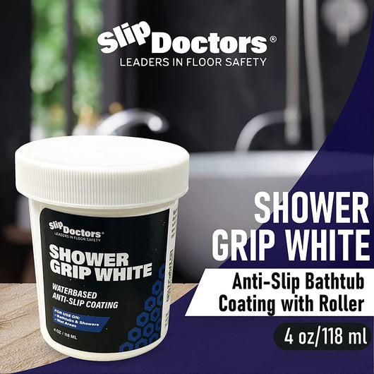 Shower Grip White Anti-Slip Paint Coating for Bathtubs & Showers