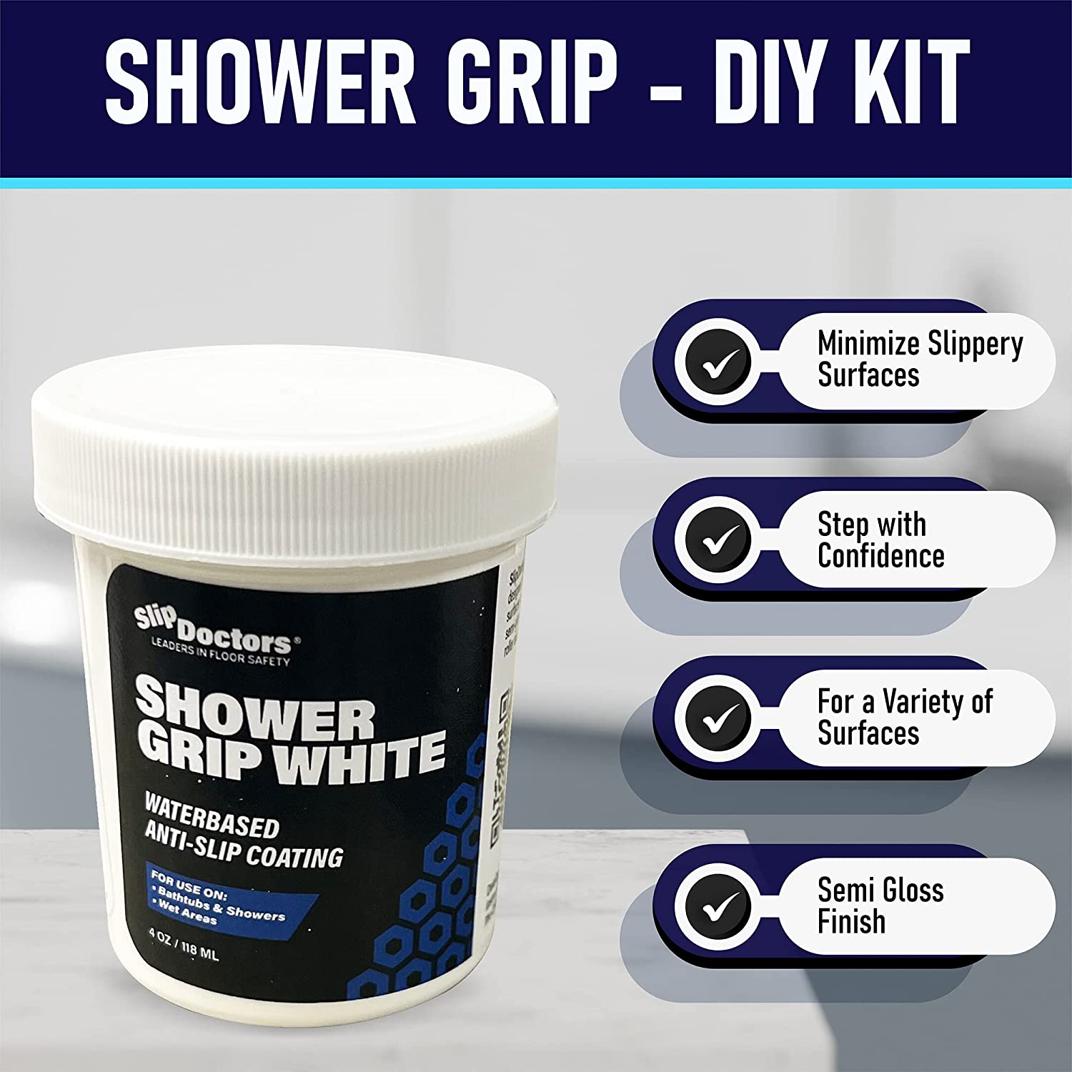 Anti-Slip Bathtub and Shower Coating - Tub Grip