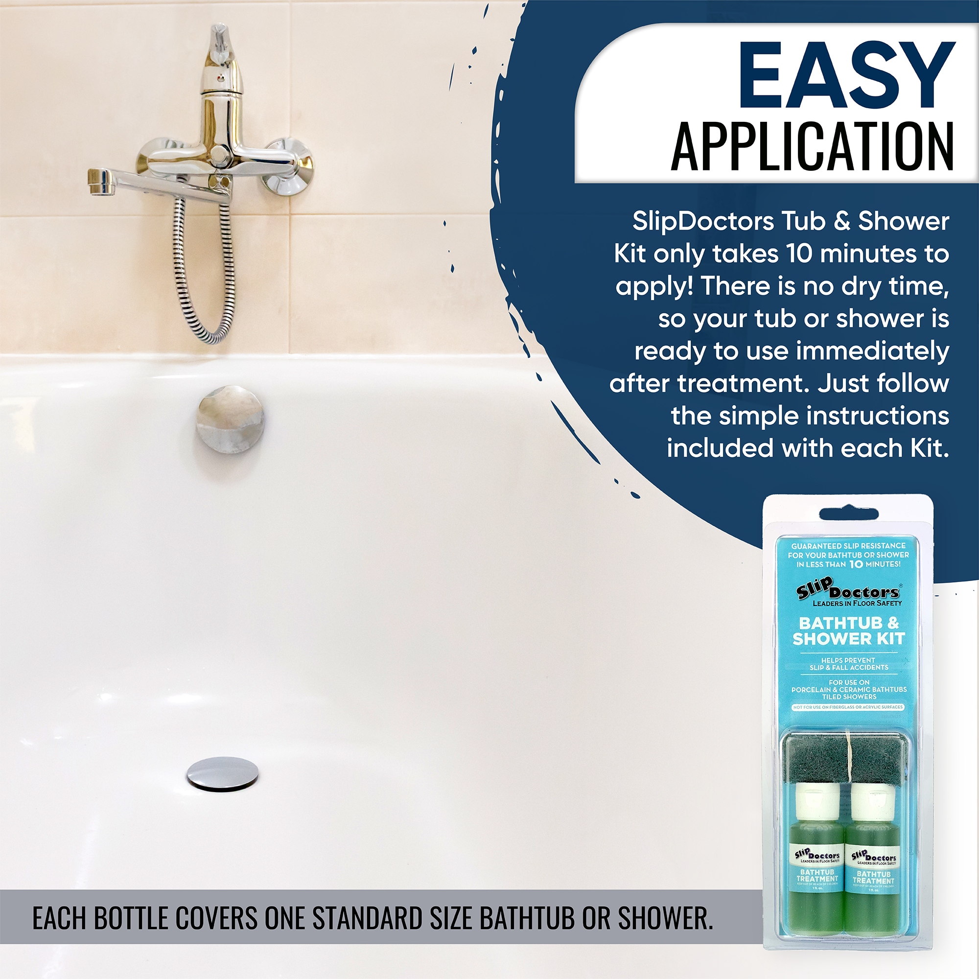 Round Shower Mat Textured Surface Anti Slip Bath Mats with Drain