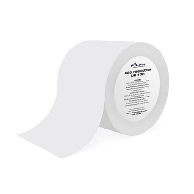 Anti-Slip Adhesive Safety Tape – Clear or White 4" x 60'